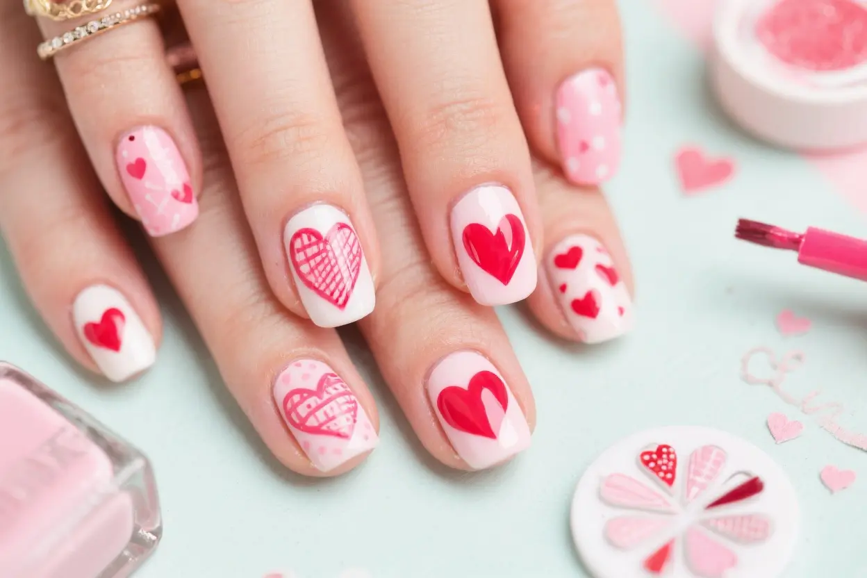 A guide to diy valentine’s nail art step by step tutorials
