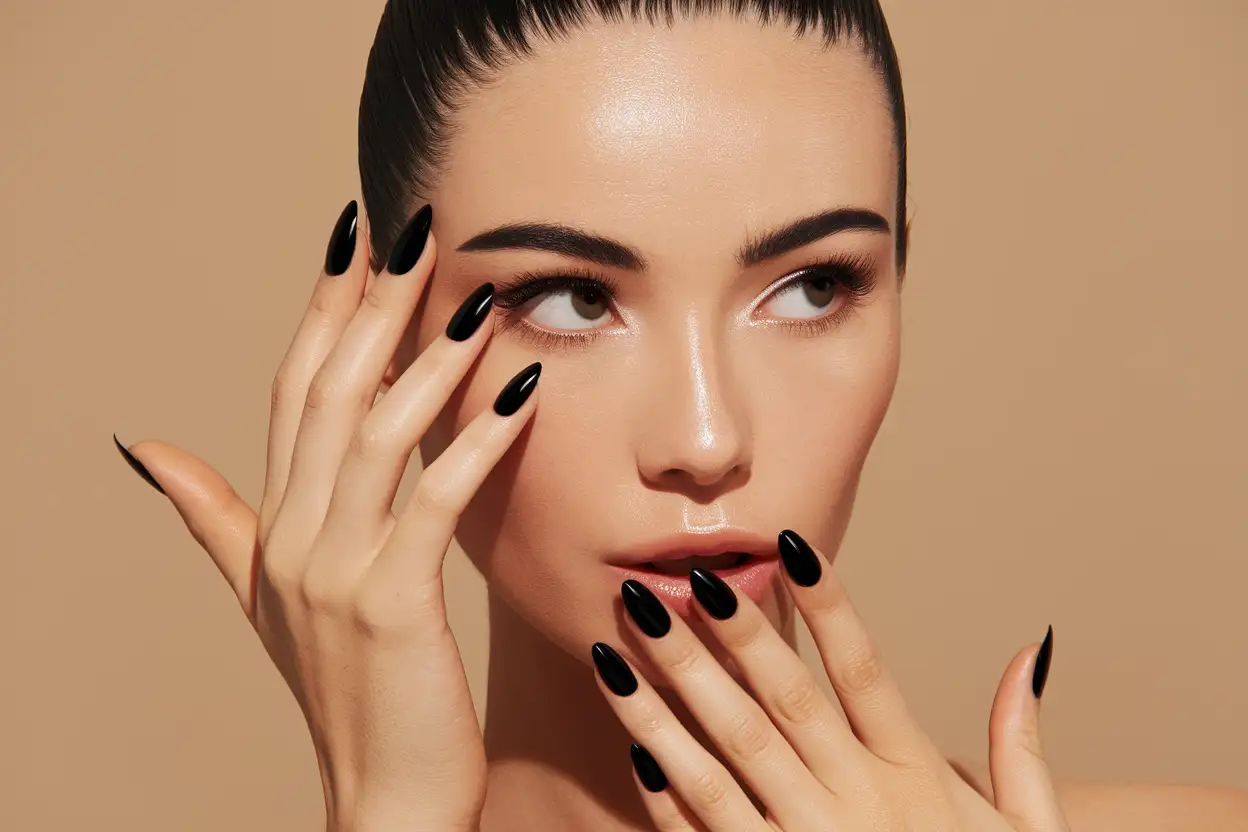 From matte to glossy exploring different finishes for black nails