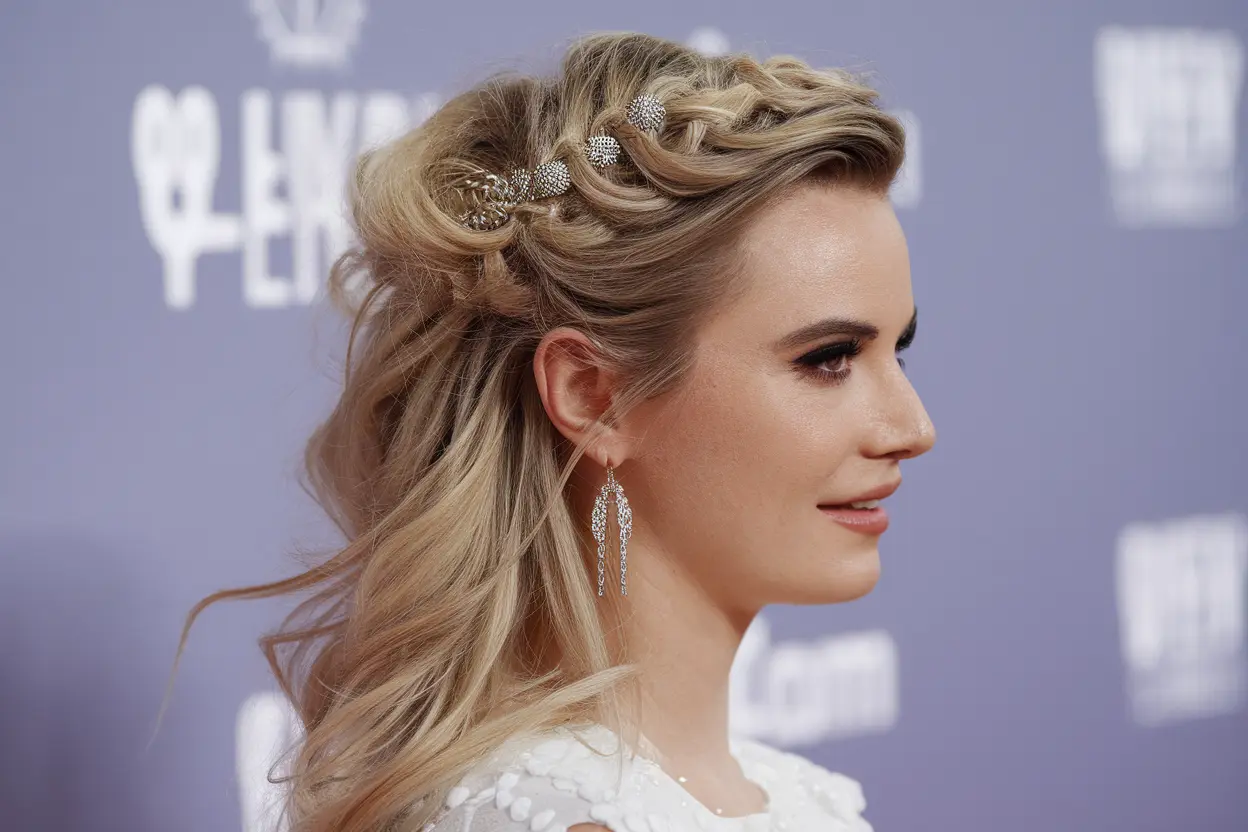How to transition your half up half down hairstyle from day to night
